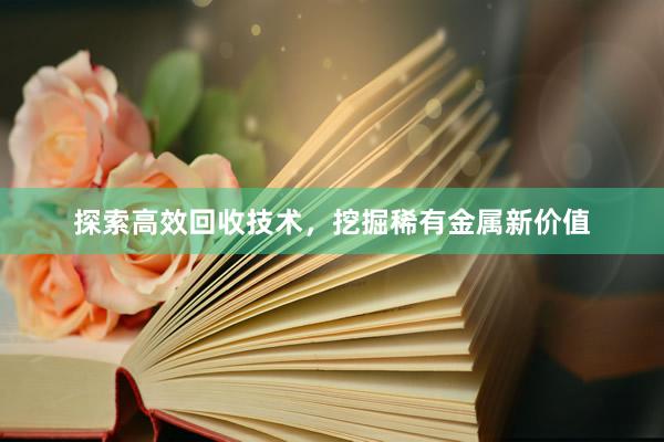 探索高效回收技术，挖掘稀有金属新价值